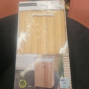 NIP Sealed Bamboo Laundry Basket Hamper 15.7" X 11.8" X 23.6" The Spring Shop